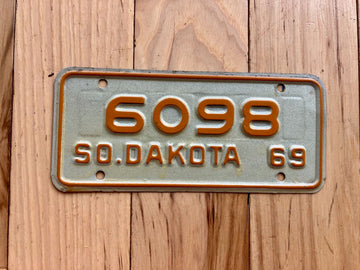 1969 South Dakota Motorcycle License Plate