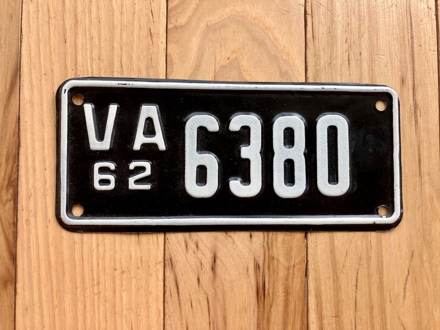 1962 Virginia Motorcycle License Plate