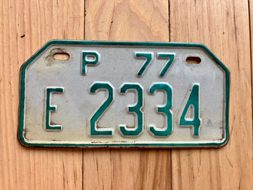 1977 Philippines Motorcycle License Plate