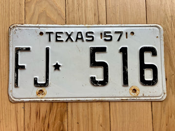 1957 Texas License Plate