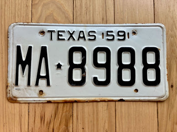 1959 Texas License Plate