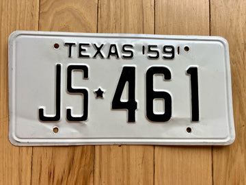 1959 Texas License Plate