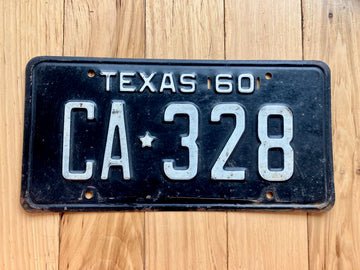 1960 Texas License Plate