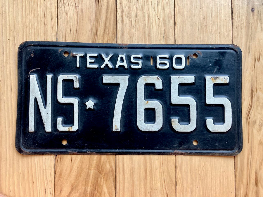 1960 Texas License Plate