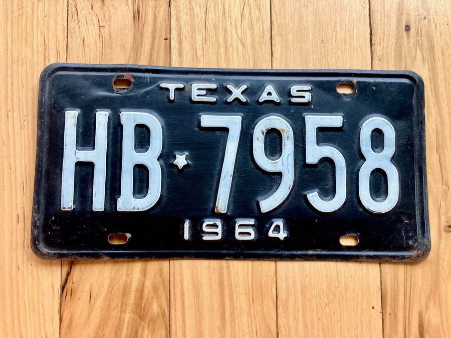 1964 Texas License Plate