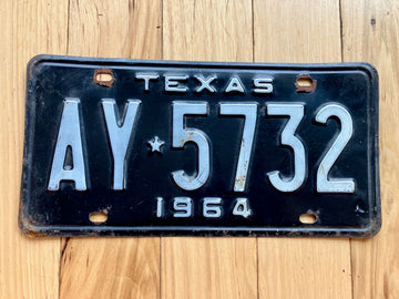 1964 Texas License Plate