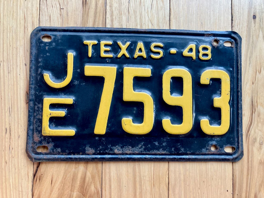 1948 Texas License Plate