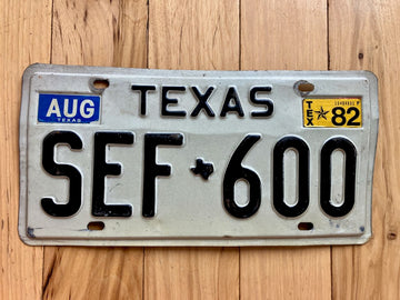 1982 Texas License Plate