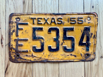 1955 Texas License Plate