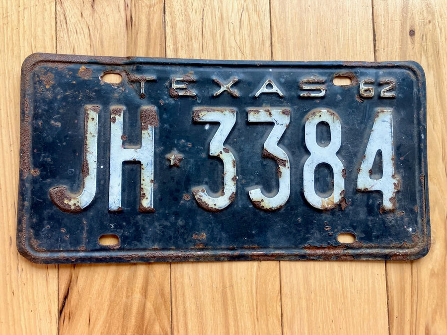 1962 Texas License Plate