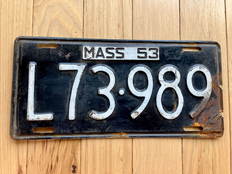 1953 Massachusetts License Plate