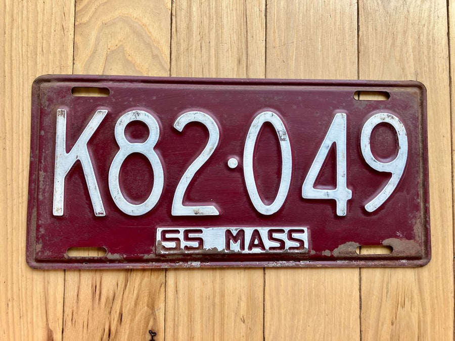 1955 Massachusetts License Plate