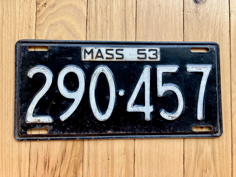 1953 Massachusetts License Plate