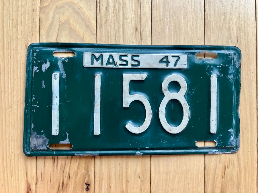 1947 Massachusetts License Plate