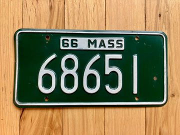 1966 Massachusetts License Plate