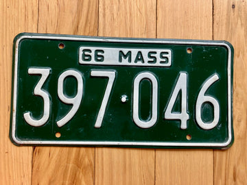 1966 Massachusetts License Plate