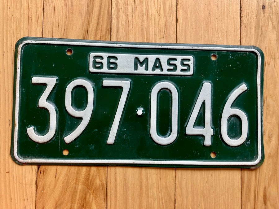 1966 Massachusetts License Plate