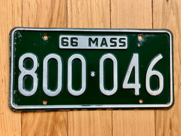 1966 Massachusetts License Plate