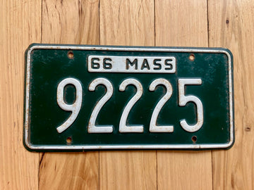 1966 Massachusetts License Plate