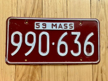 1959 Massachusetts License Plate