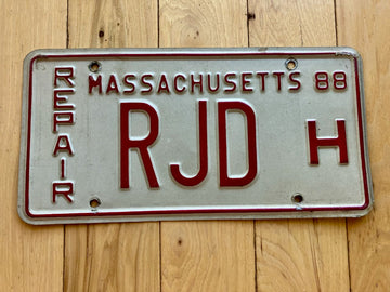 1988 Massachusetts Repair License Plate