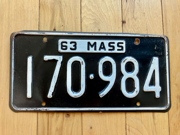 1963 Massachusetts License Plate