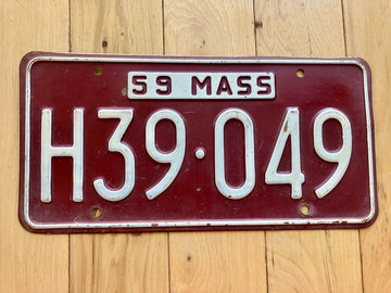 1959 Massachusetts License Plate