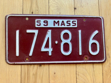 1959 Massachusetts License Plate