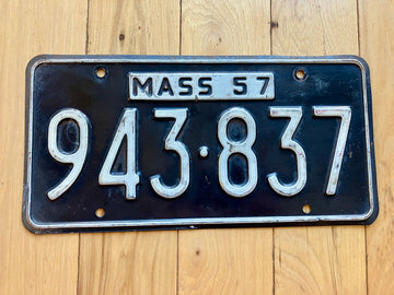 1957 Massachusetts License Plate