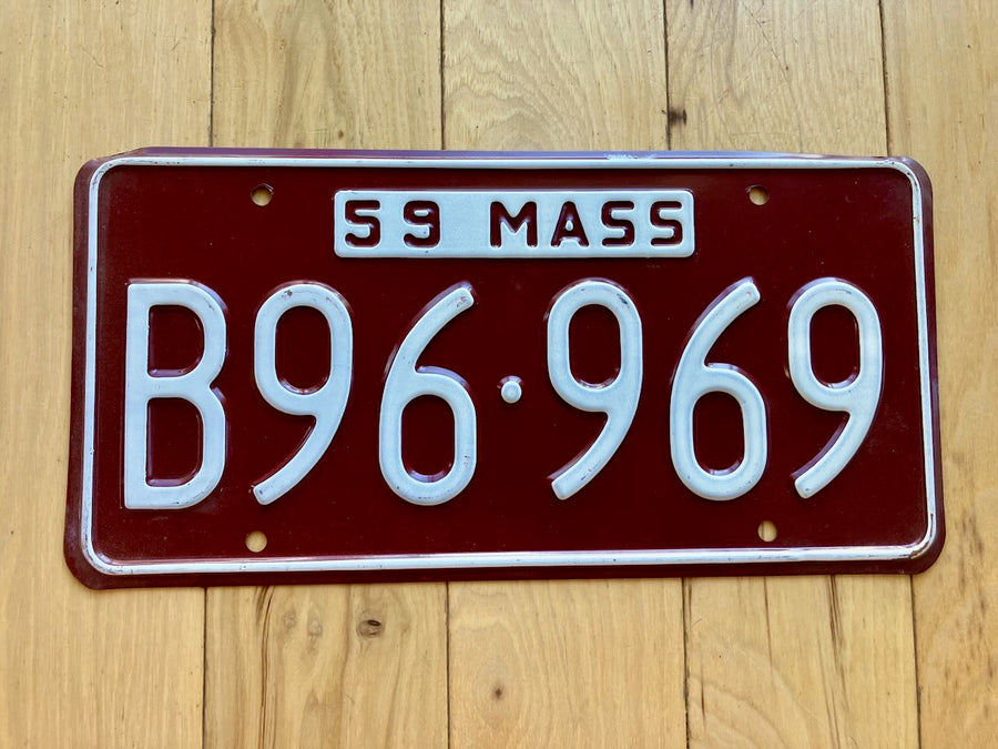 1959 Massachusetts License Plate