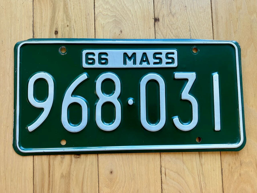 1966 Massachusetts License Plate