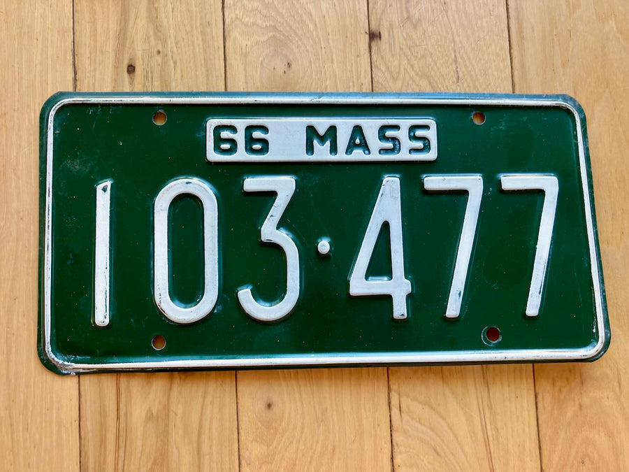 1966 Massachusetts License Plate