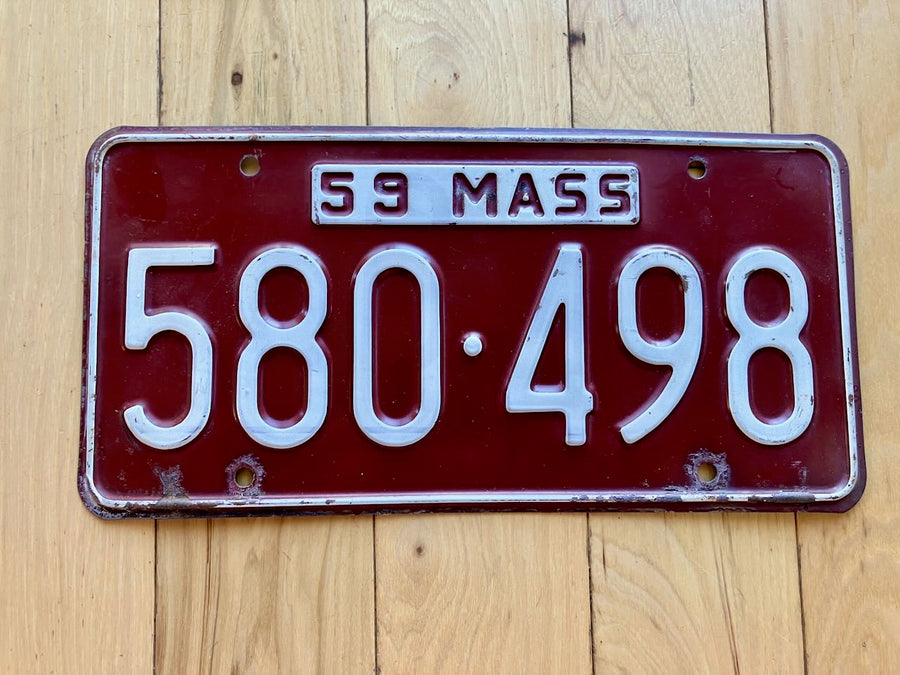 1959 Massachusetts License Plate