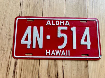 1958 Hawaii License Plate