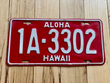 1960 Hawaii License Plate