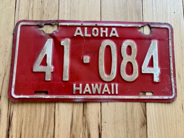 1957 Hawaii License Plate