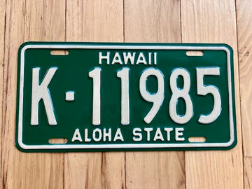 1961 Hawaii License Plate