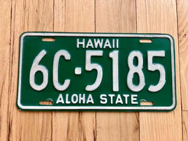 1961 Hawaii License Plate