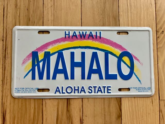 Hawaii Booster License Plate