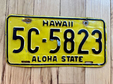 1969 Hawaii License Plate