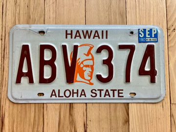 1982 Hawaii License Plate