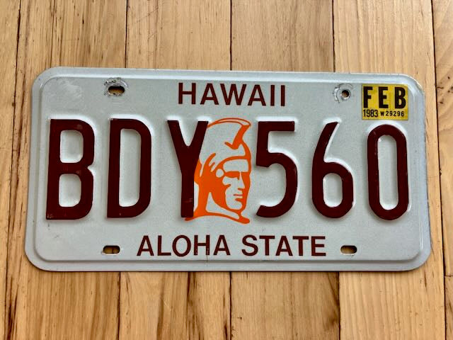 1983 Hawaii License Plate