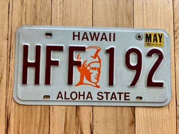 1983 Hawaii License Plate