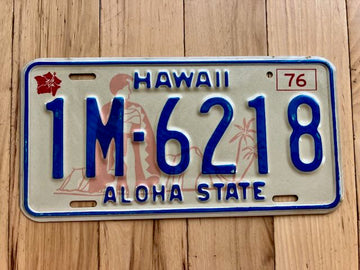 1976 Hawaii License Plate