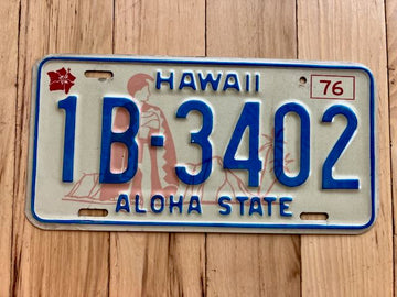 1976 Hawaii License Plate