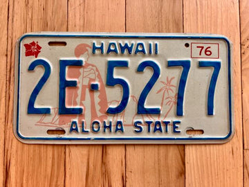 1976 Hawaii License Plate