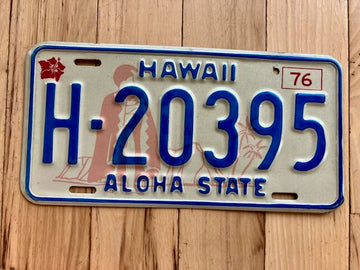 1976 Hawaii License Plate