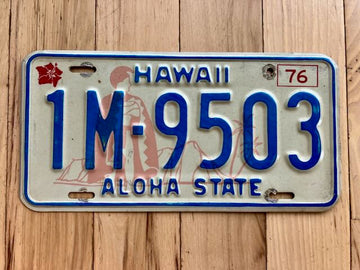 1976 Hawaii License Plate