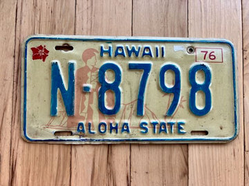 1976 Hawaii License Plate