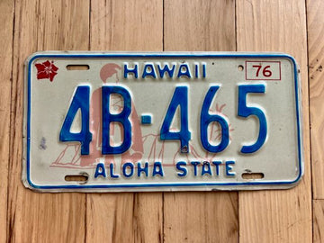 1976 Hawaii License Plate